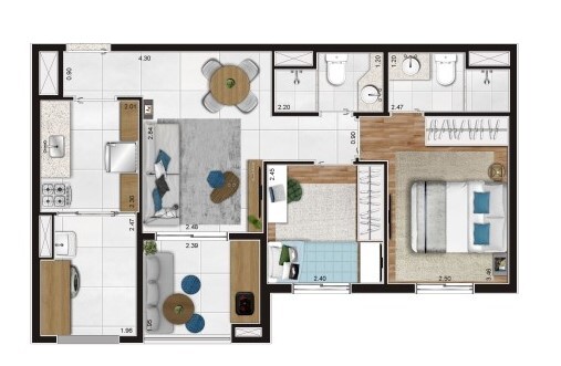 Apartamento à venda com 56m², 2 quartos com vaga - 14