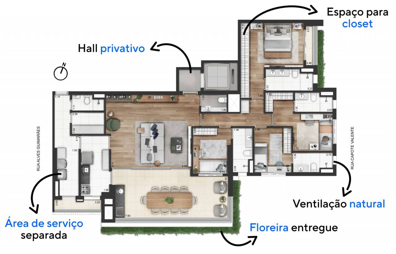 Apartamento à venda com 187m², 4 quartos com vaga - 29