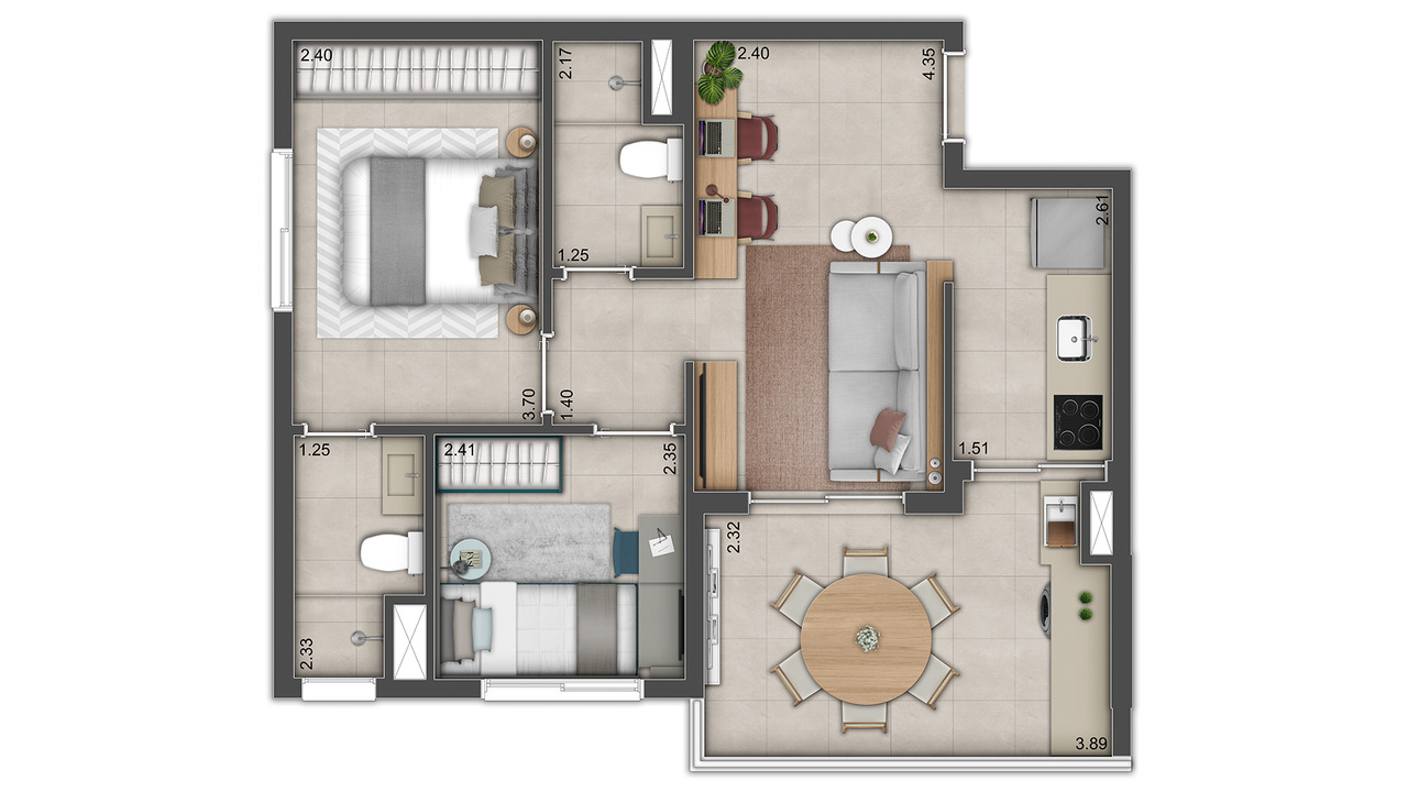 Apartamento à venda com 48m², 2 quartos com vaga - 20