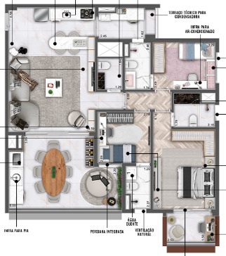 Apartamento à venda com 123m², 3 quartos com vaga - 32
