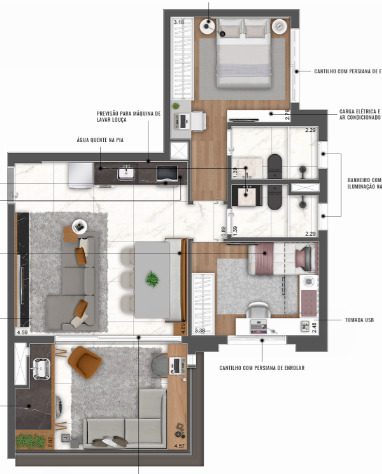 Apartamento à venda com 73m², 2 quartos com vaga - 34