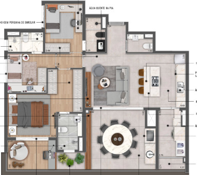 Apartamento à venda com 120m², 3 quartos com vaga - 34