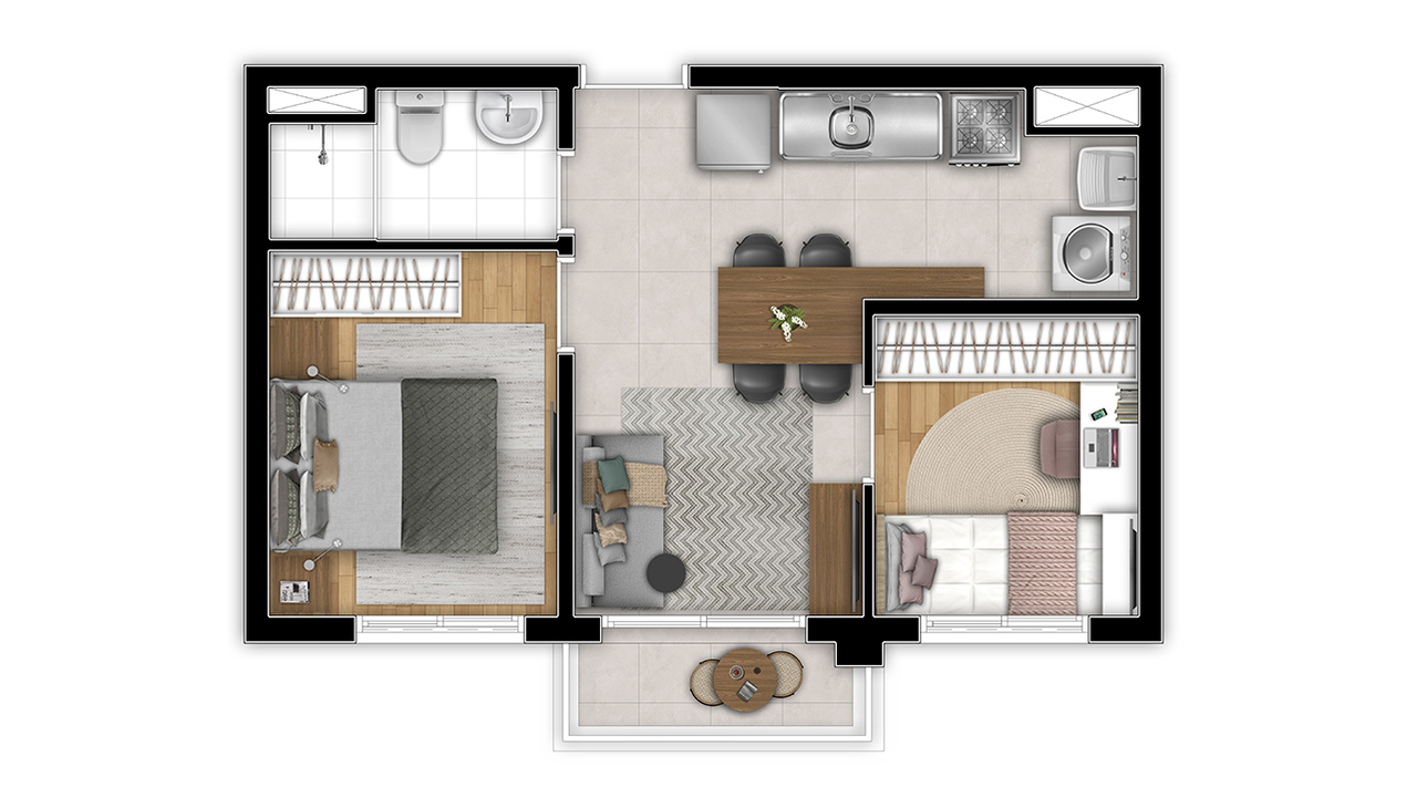 Apartamento à venda com 38m², 2 quartos sem vaga - 25