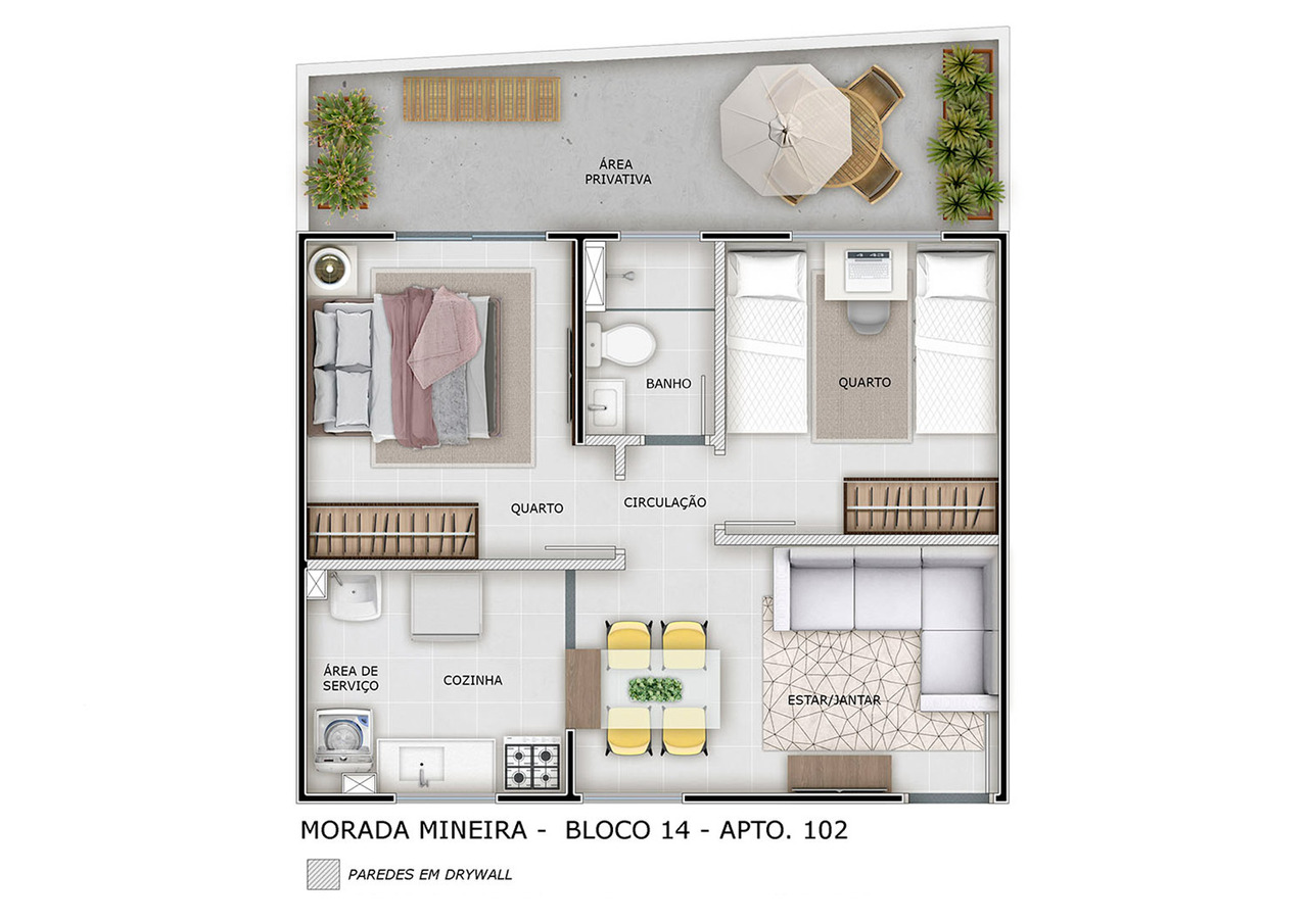 Apartamento à venda com 40m², 2 quartos com vaga - 6