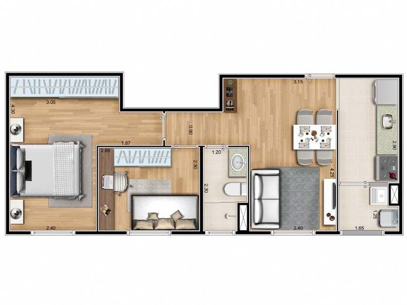 Apartamento à venda com 43m², 2 quartos sem vaga - 9