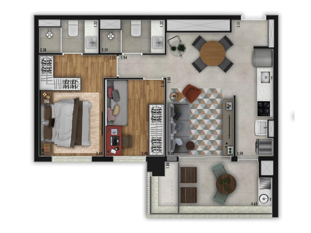 Apartamento à venda com 66m², 2 quartos com vaga - 20
