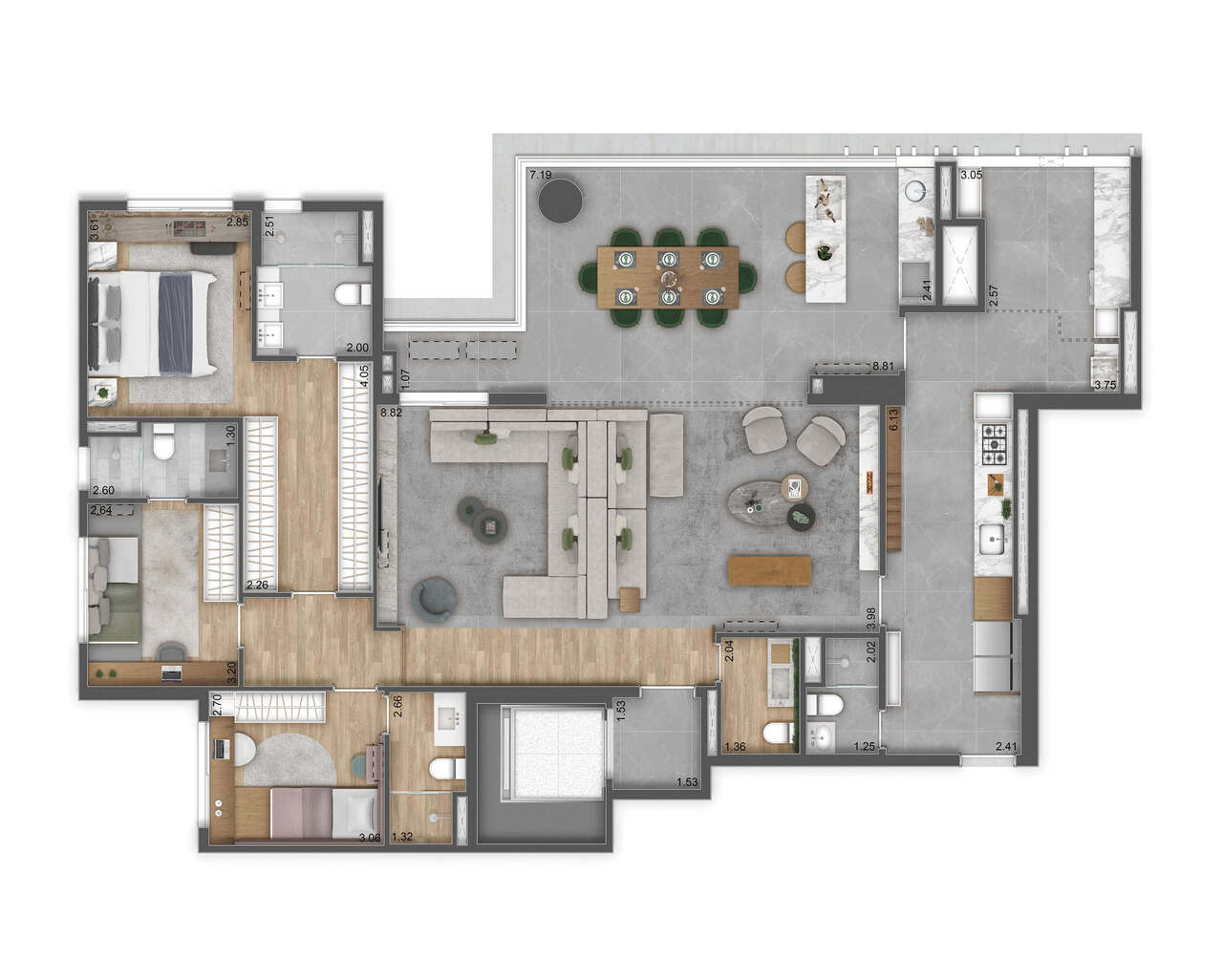 Apartamento à venda com 177m², 3 quartos com vaga - 37