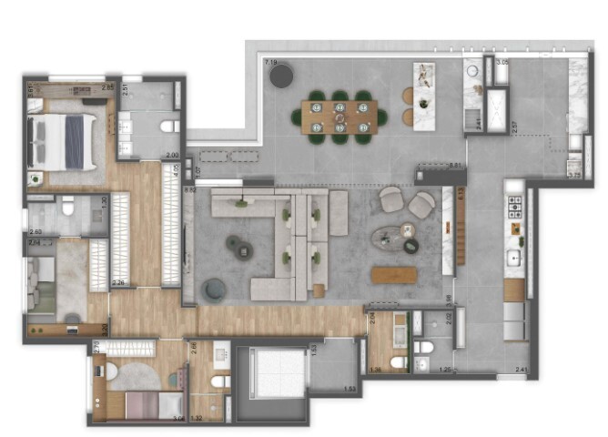 Apartamento à venda com 182m², 3 quartos com vaga - 37