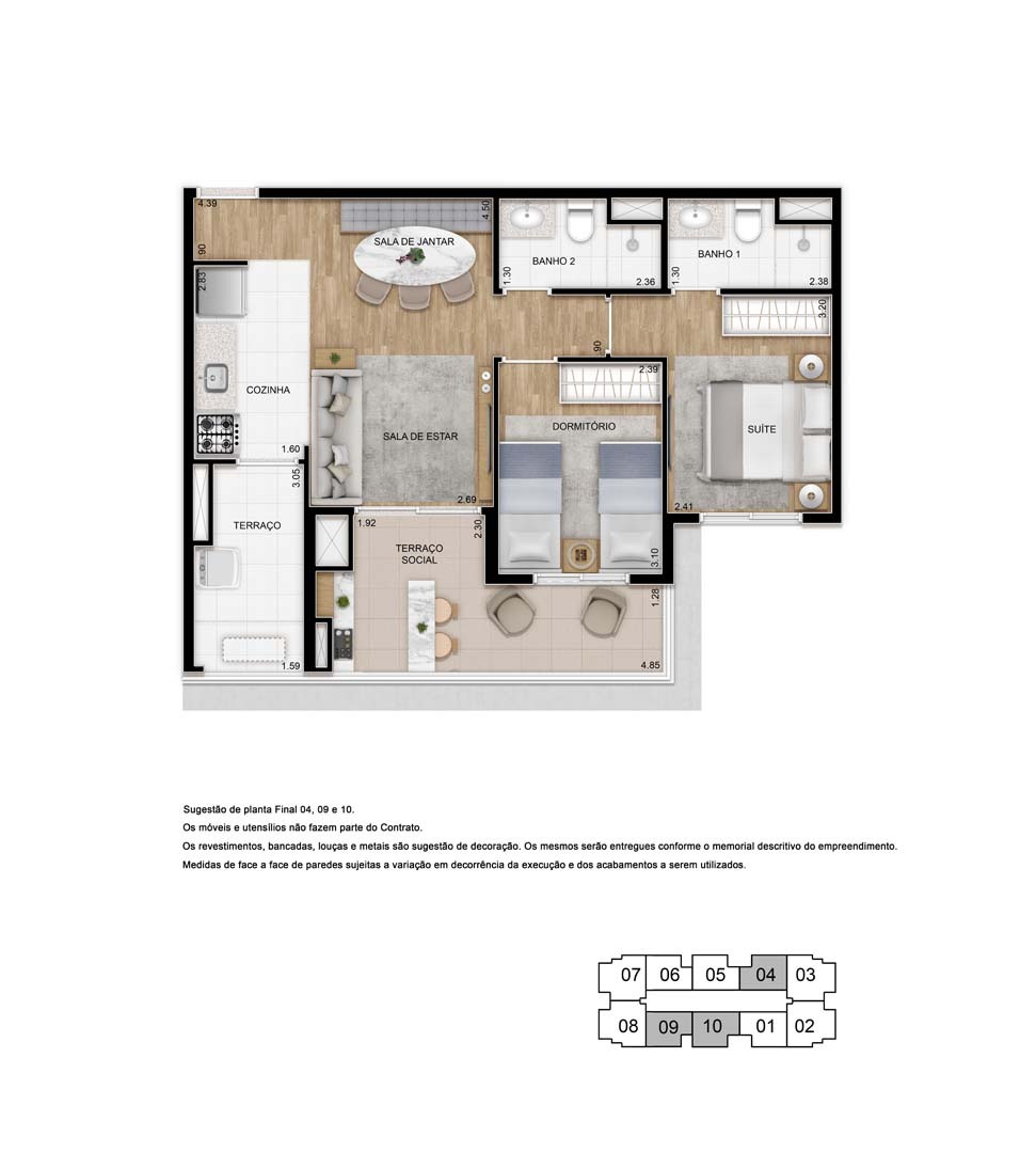 Apartamento à venda com 63m², 2 quartos com vaga - 19