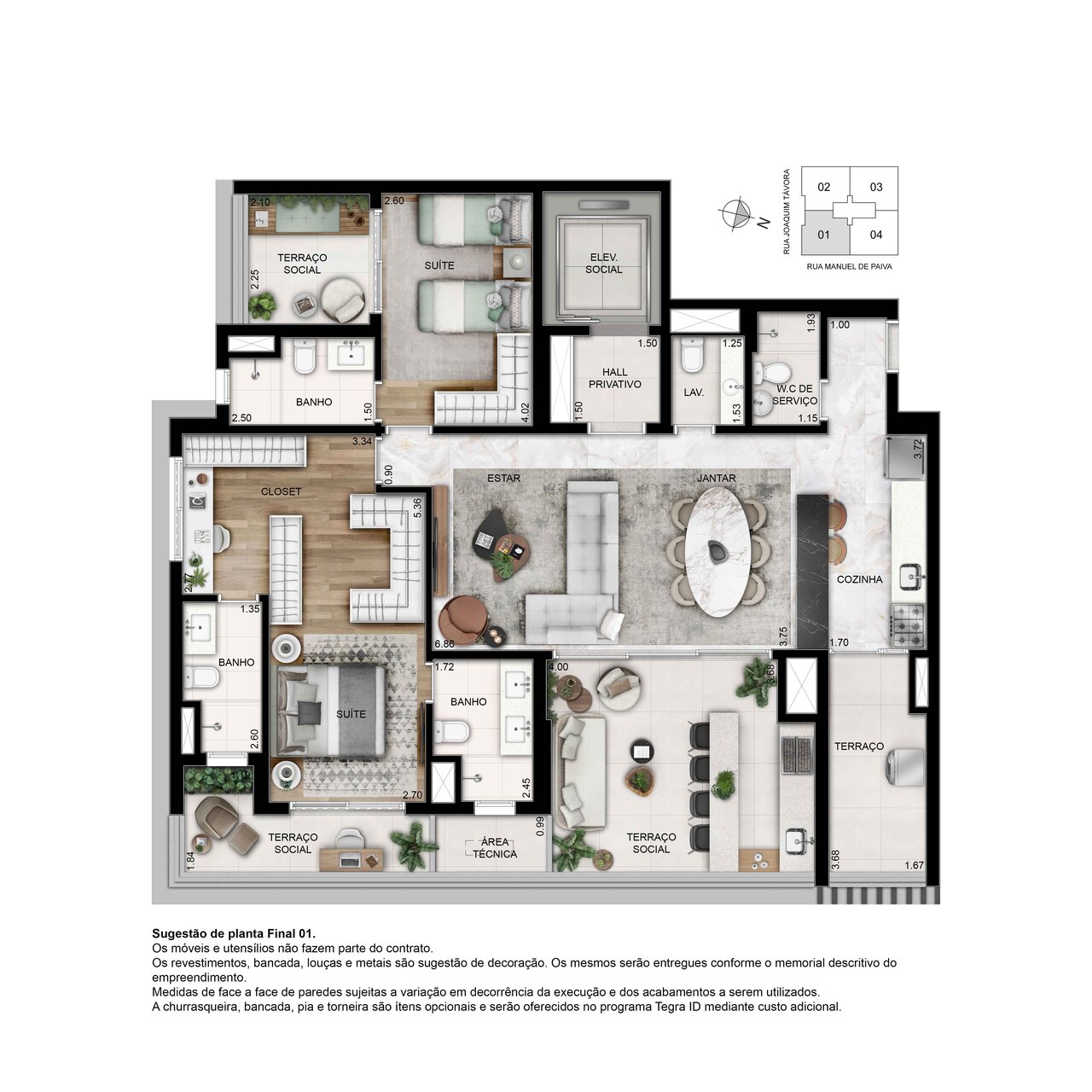 Apartamento à venda com 141m², 3 quartos com vaga - 17