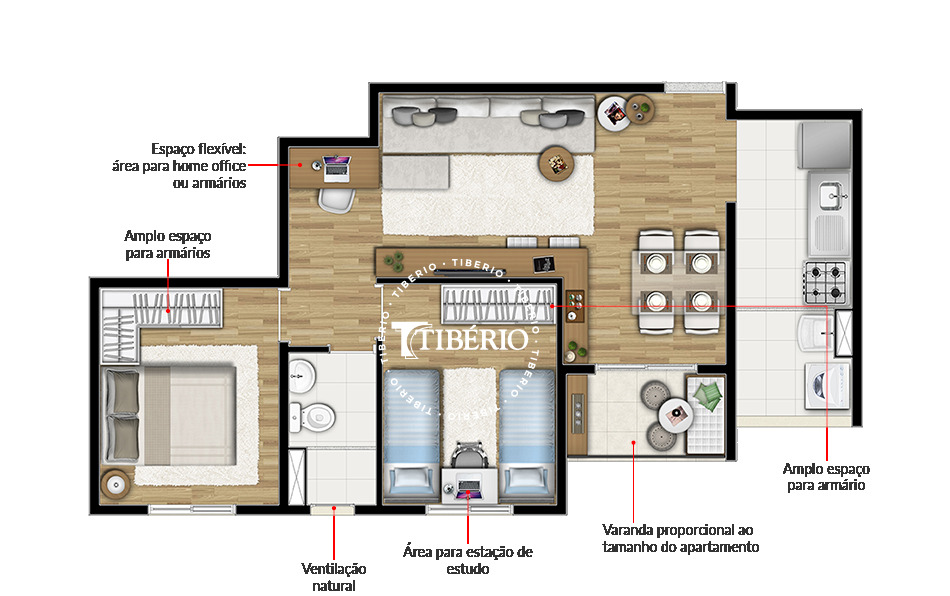 Apartamento à venda com 50m², 2 quartos com vaga - 19