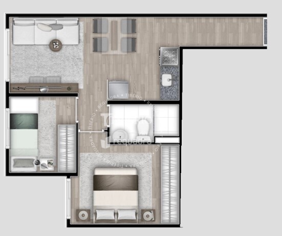 Apartamento à venda com 34m², 2 quartos sem vaga - 22