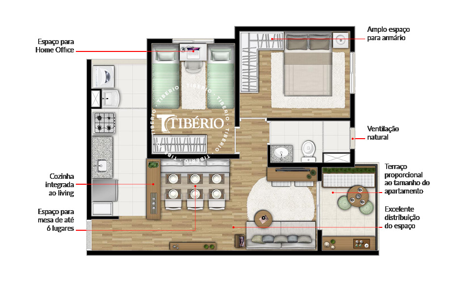 Apartamento à venda com 50m², 2 quartos com vaga - 14