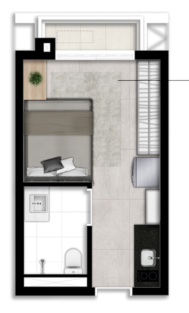 Studio à venda com 23m², 0 quartos sem vaga - 20
