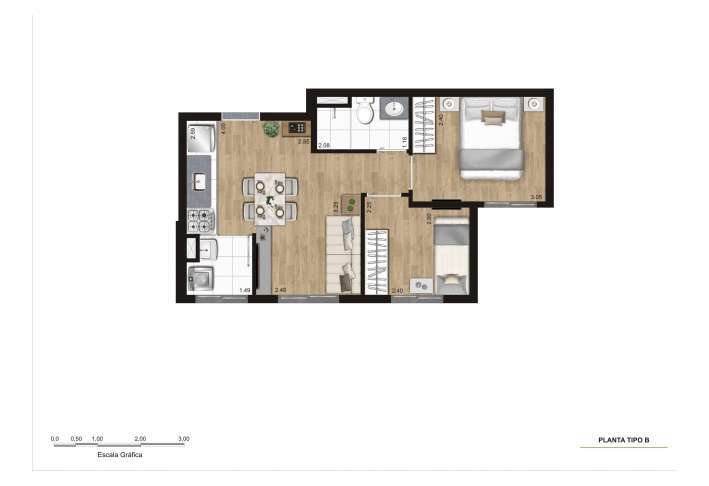 Apartamento à venda com 42m², 2 quartos com vaga - 16