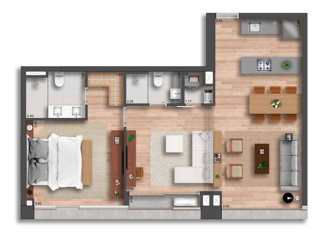 Apartamento à venda com 74m², 2 quartos com vaga - 23