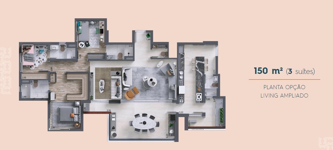 Apartamento à venda com 150m², 3 quartos com vaga - 21