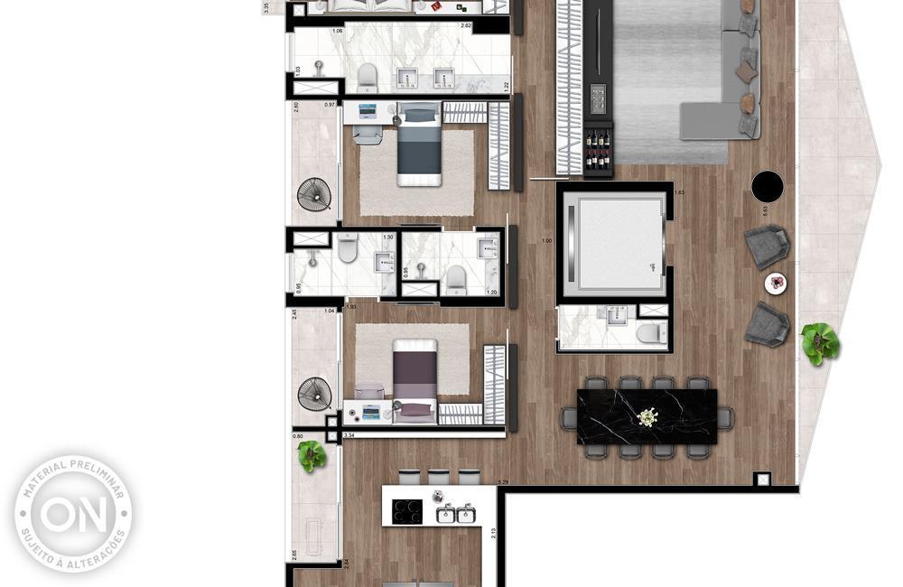 Apartamento à venda com 134m², 3 quartos com vaga - 26