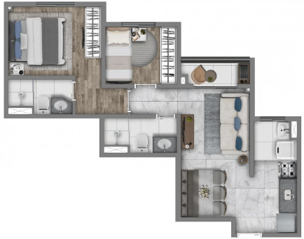 Apartamento à venda com 45m², 2 quartos com vaga - 18