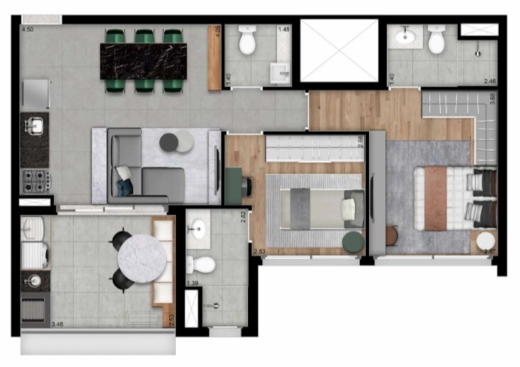 Apartamento à venda com 69m², 2 quartos com vaga - 25