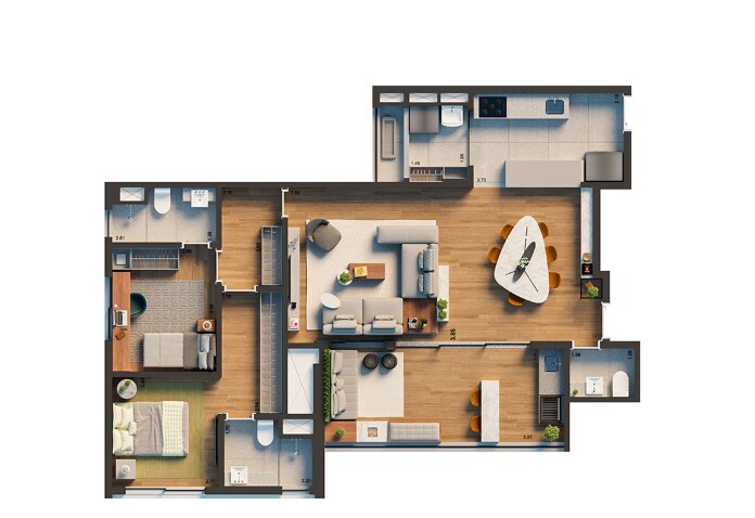 Apartamento à venda com 106m², 3 quartos com vaga - 13