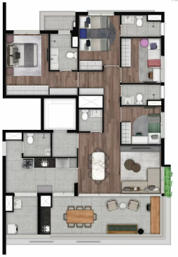 Apartamento à venda com 131m², 3 quartos com vaga - 22