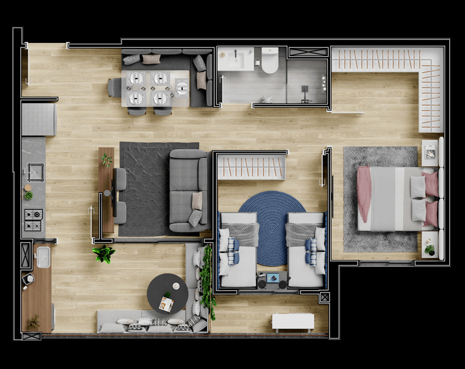 Apartamento à venda com 57m², 2 quartos com vaga - 12