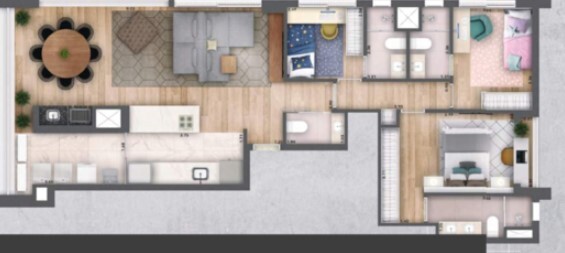 Apartamento à venda com 108m², 3 quartos com vaga - 30