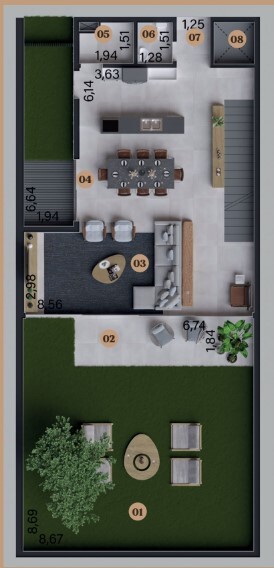 Apartamento à venda com 516m², 3 quartos com vaga - 15