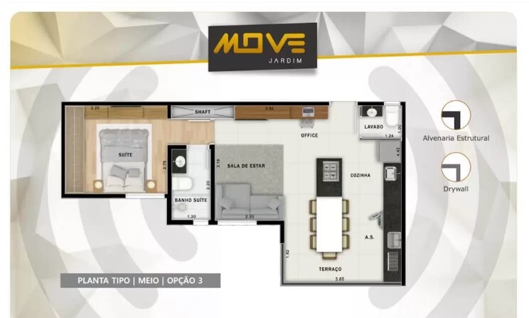 Apartamento à venda com 44m², 1 quarto com vaga - 7