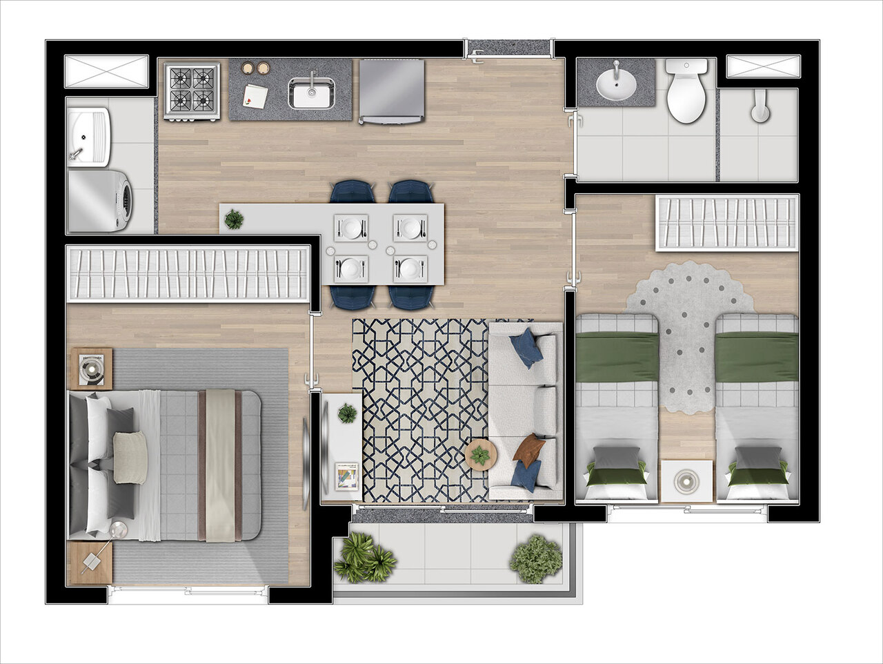Apartamento à venda com 45m², 2 quartos com vaga - 24