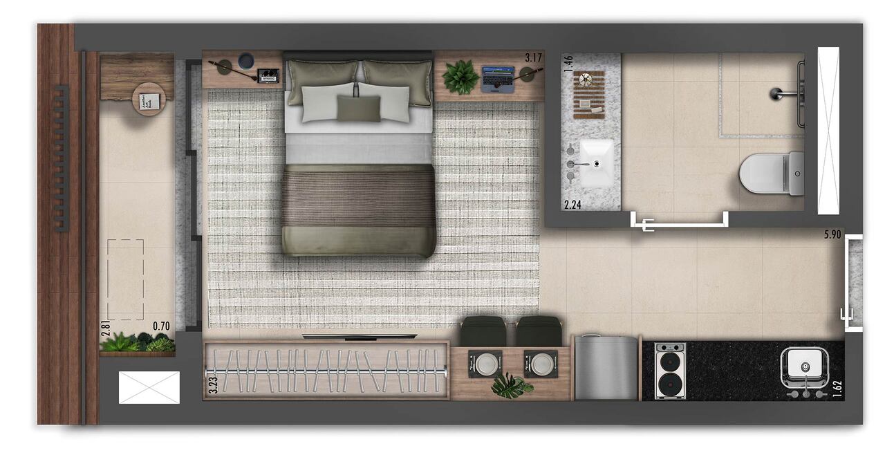 Studio à venda com 24m², 0 quartos sem vaga - 18