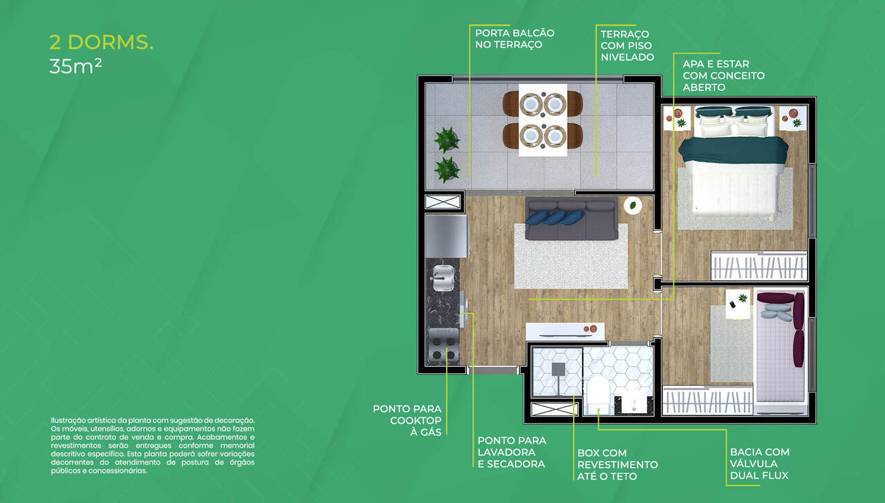 Apartamento à venda com 36m², 2 quartos sem vaga - 21