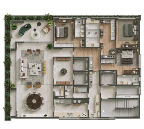 Apartamento à venda com 262m², 3 quartos com vaga - 25