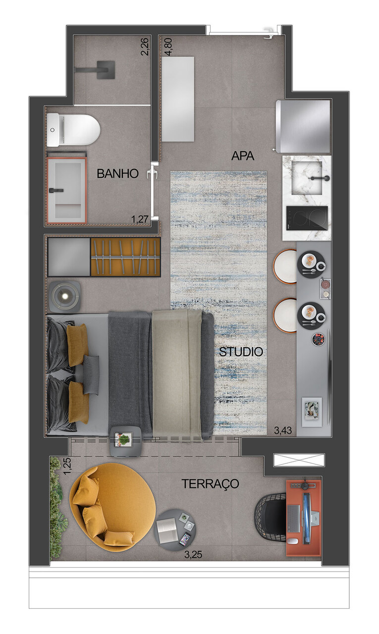 Studio à venda com 23m², 0 quartos sem vaga - 18