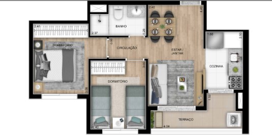 Apartamento à venda com 47m², 2 quartos sem vaga - 8