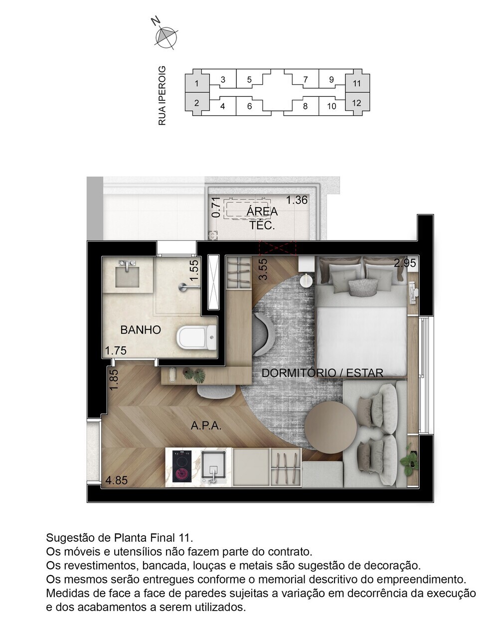 Studio à venda com 21m², 0 quartos sem vaga - 9