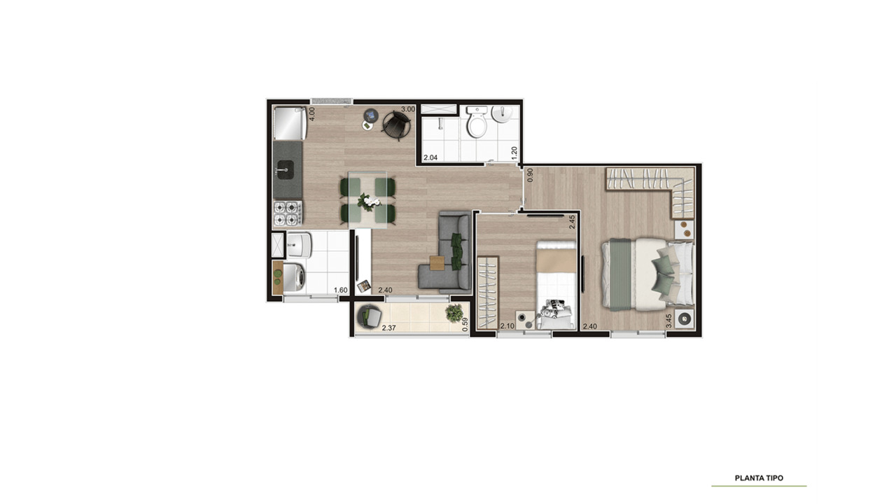 Apartamento à venda com 39m², 2 quartos sem vaga - 11