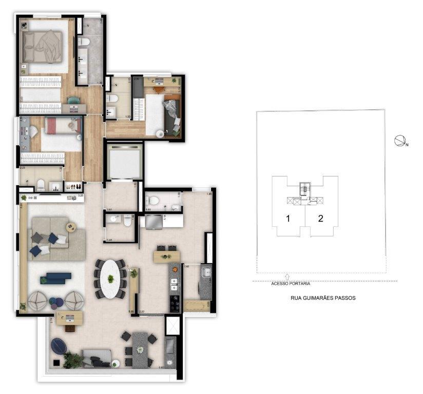 Apartamento à venda com 150m², 4 quartos com vaga - 17