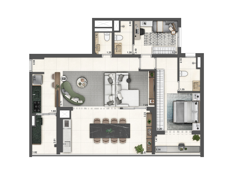 Apartamento à venda com 111m², 2 quartos com vaga - 15