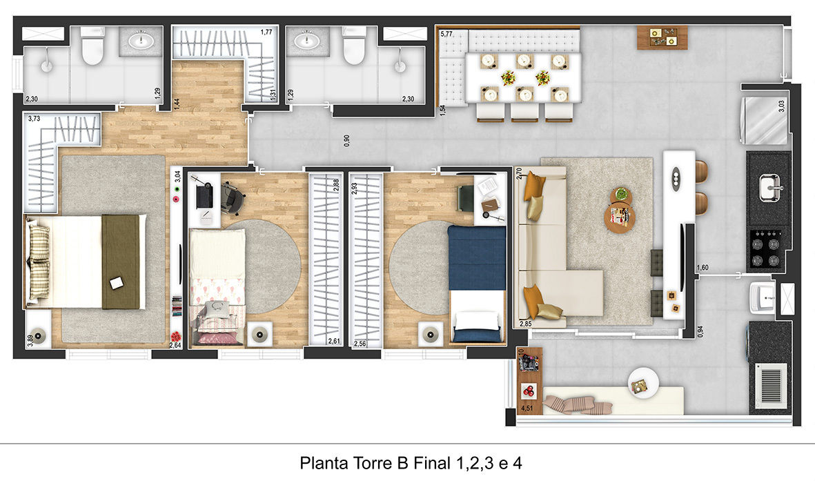 Apartamento à venda com 79m², 2 quartos com vaga - 22