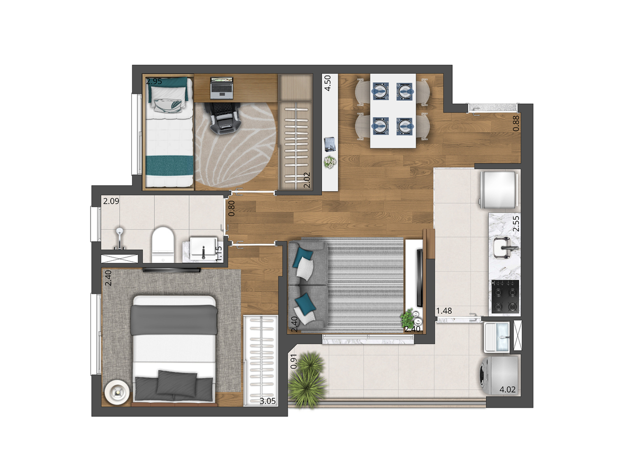 Apartamento à venda com 36m², 2 quartos sem vaga - 23