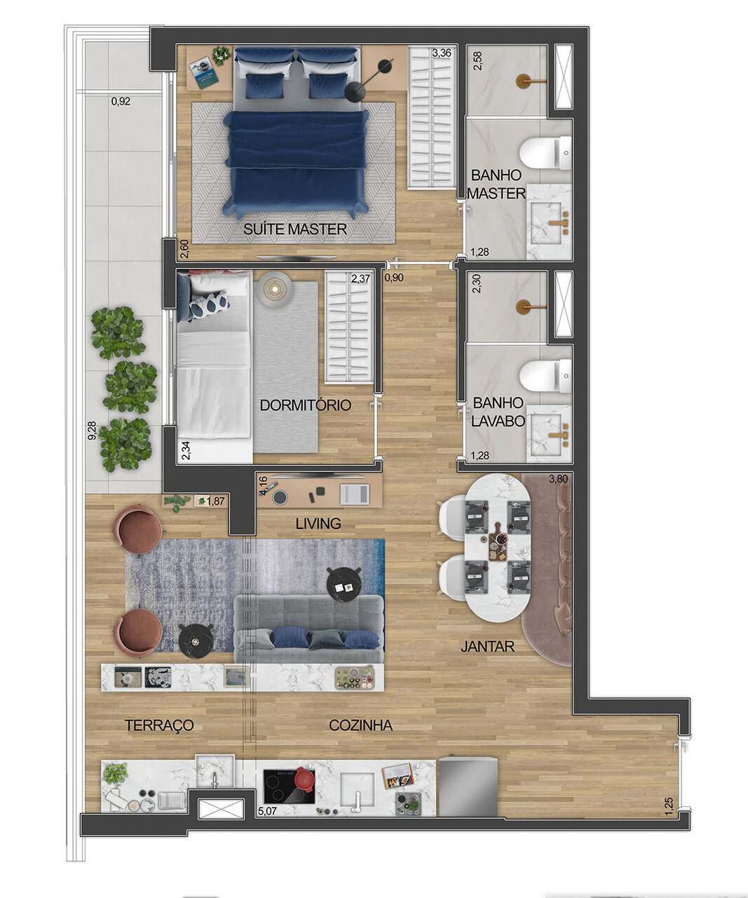 Apartamento à venda com 57m², 2 quartos com vaga - 16