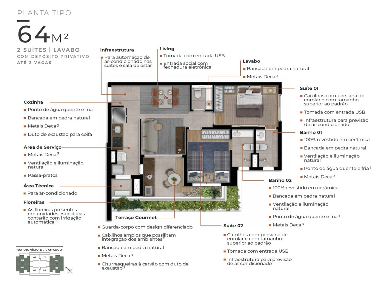 Apartamento à venda com 63m², 2 quartos com vaga - 36