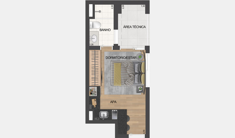 Apartamento à venda com 28m², 0 quartos sem vaga - 12