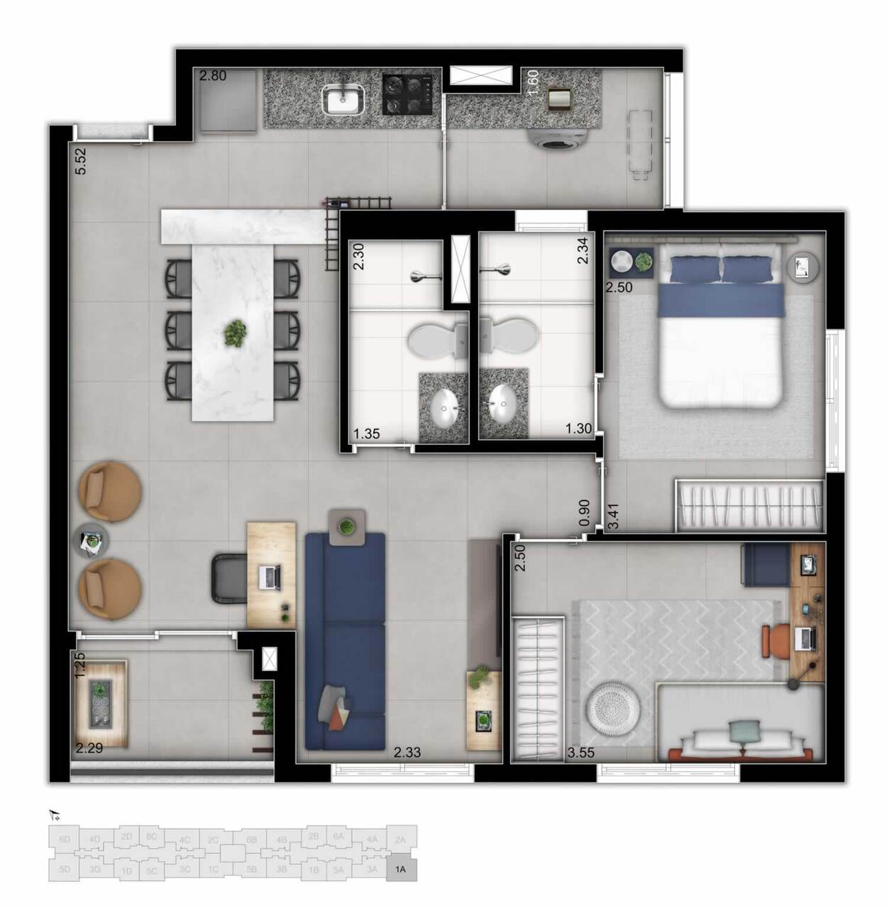 Apartamento à venda com 54m², 2 quartos com vaga - 17