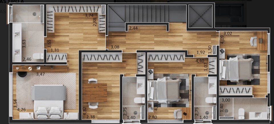 Apartamento à venda com 559m², 3 quartos com vaga - 24