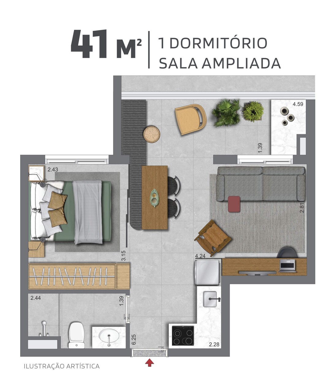 Apartamento à venda com 40m², 2 quartos sem vaga - 14