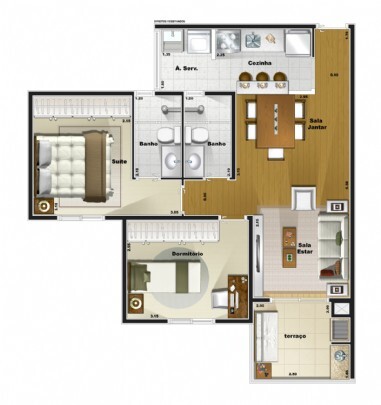 Apartamento à venda com 58m², 2 quartos com vaga - 15