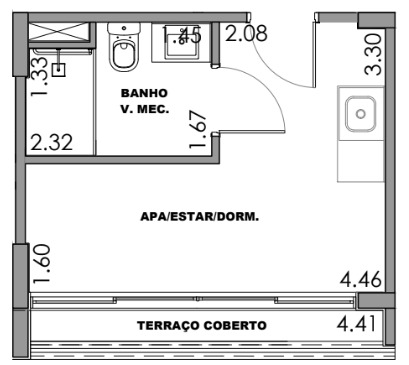 Studio à venda com 26m², 0 quartos sem vaga - 17